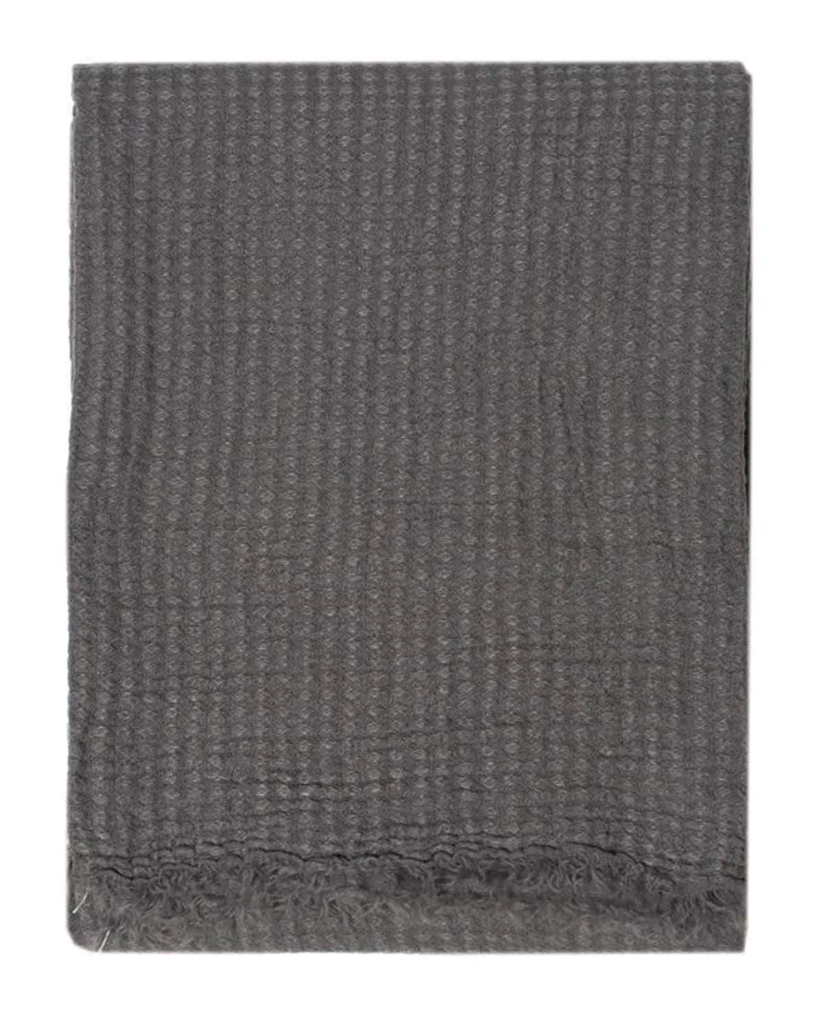 Hampton Dark Grey Linen Throw