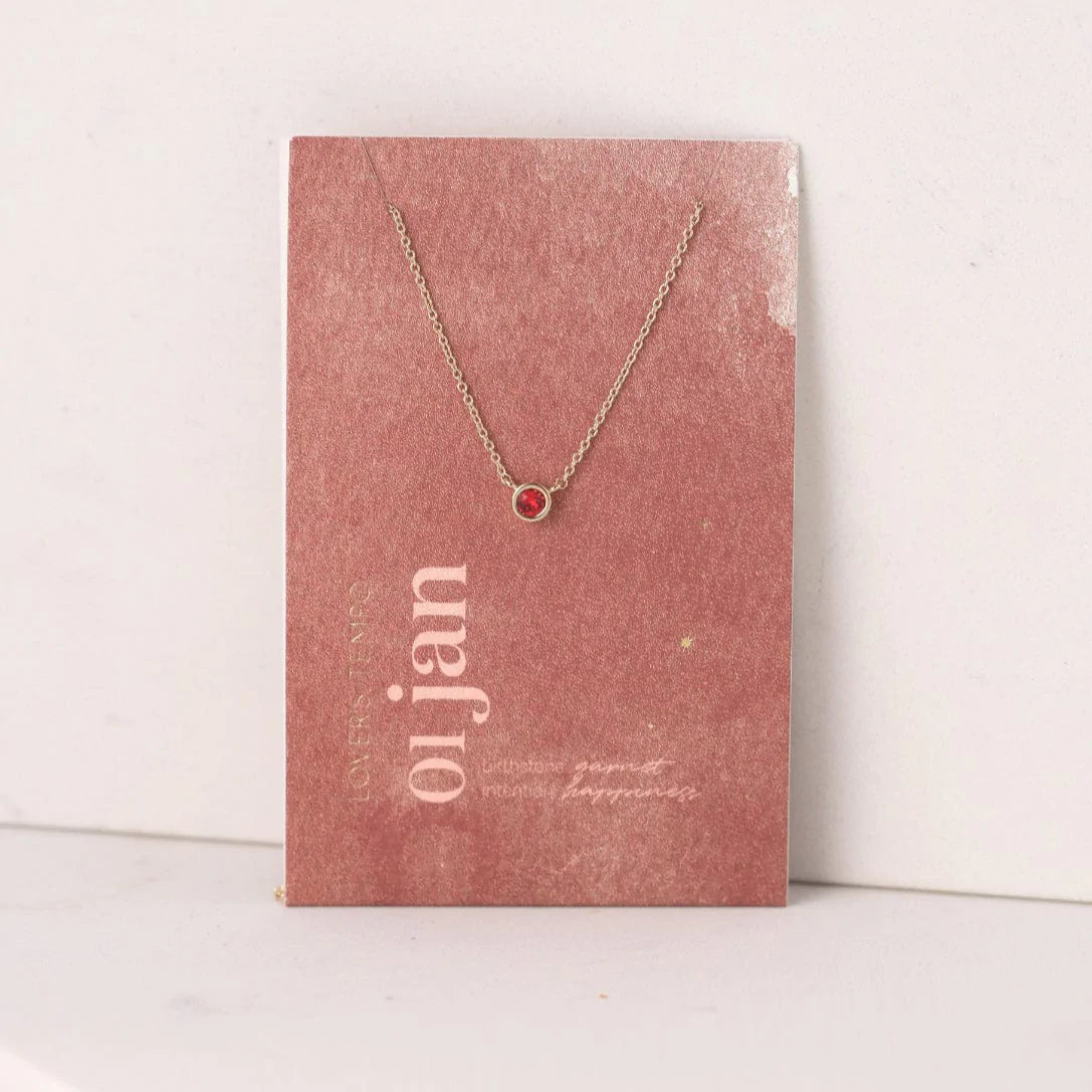 Kaleidoscope Birthstone Necklace Gold