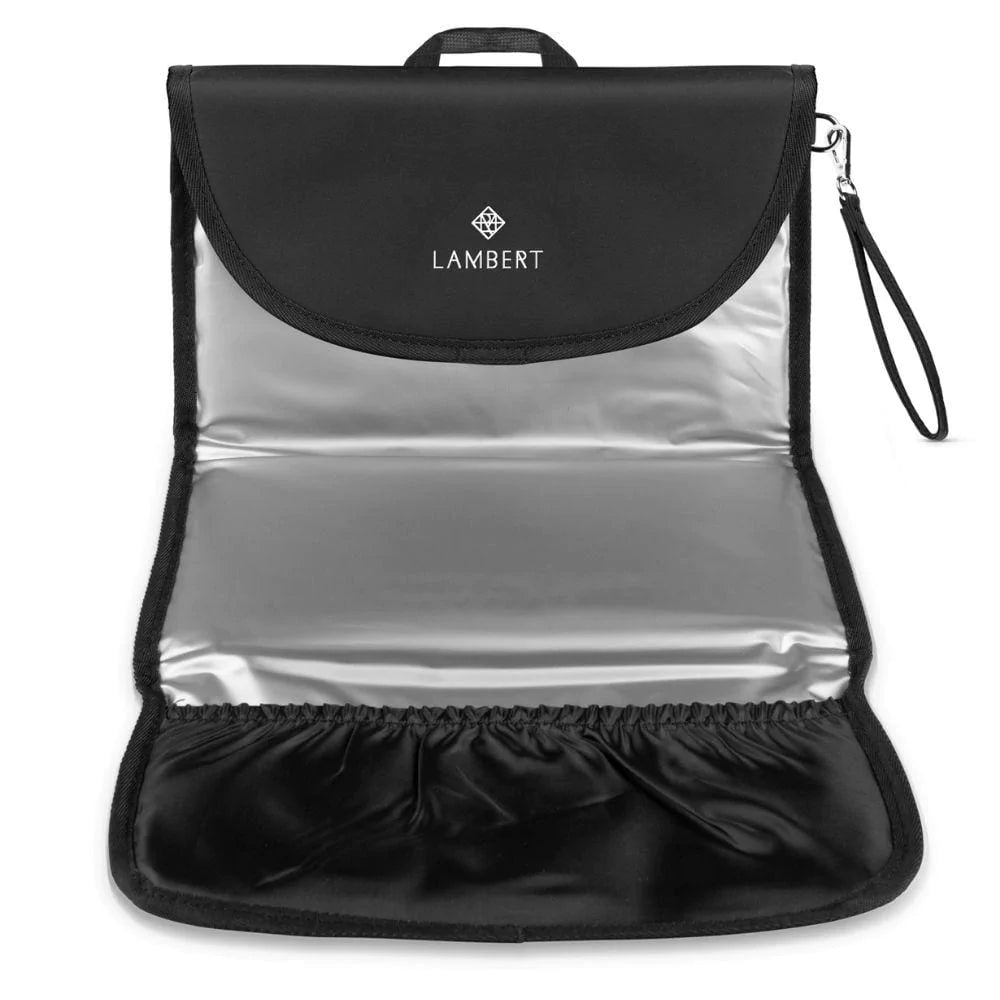 The Mia Black Vegan Leather Diaper Bag with Changing Pad