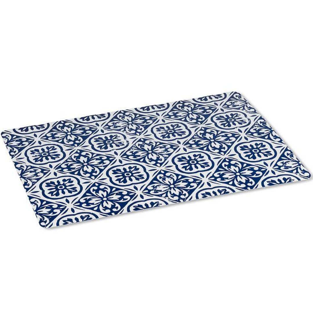 ABBOTT STAMP TILE PLACEMAT NAVY