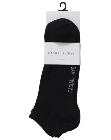 Casual Friday Neo Bamboo 3-Pack Low Socks Black