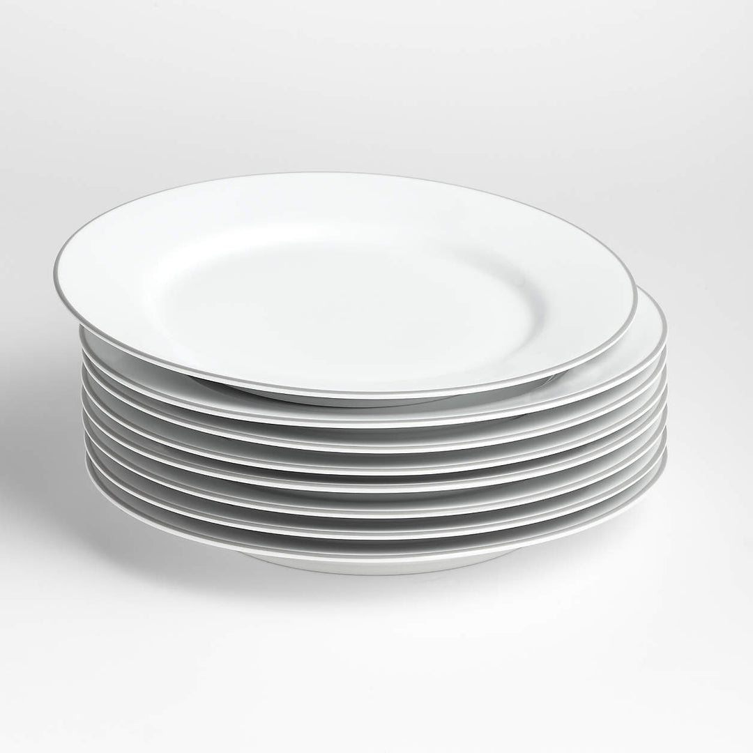 Silver Rim Dinner Plate 27.5 cm