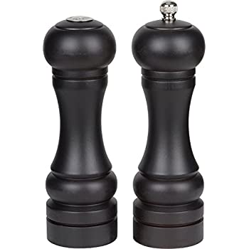 Trudeau Seville Espresso Wood 6 Inch Pepper Mill and Salt Shaker Set - Thumbnail 3