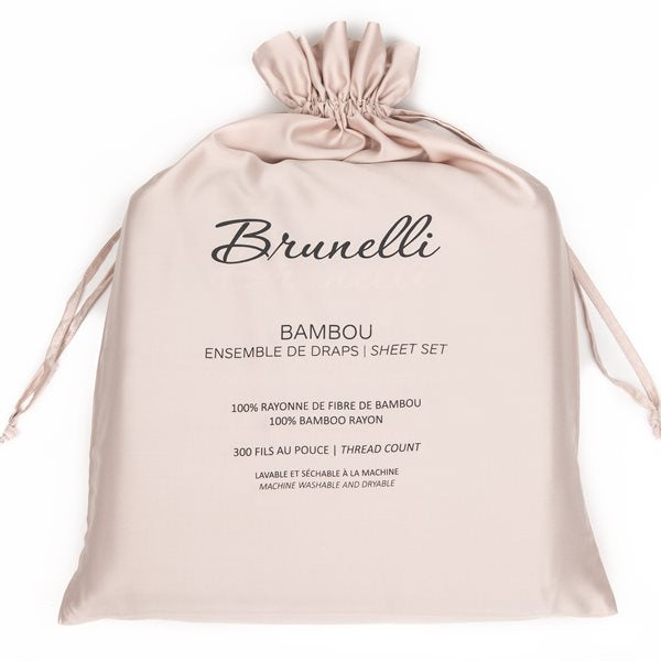 Brunelli BAMBOO ROSE BLUSH ENS. DRAPS KING 4PCS