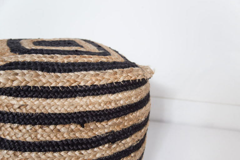 Style In Form Bohemian Jute Pouf