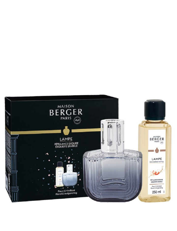 Maison Berger Olympe Grey Lamp Gift Set with 250 ml Exquisite Sparkle Refill