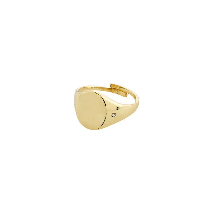 Pilgrim Julietta Crystal Signet Ring Gold-Plated