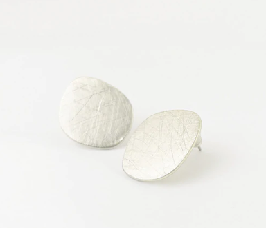 Caracol Scratched Metal Earrings