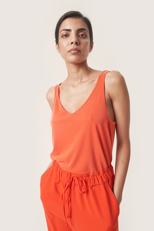 SOAKED IN LUXURY COLUMBINE TANK TOP GRENADINE