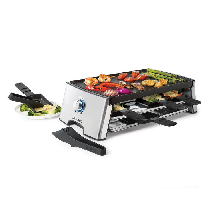 RICARDO REVERSIBLE ELECTRIC RACLETTE SET (18 PIECES)