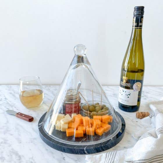 Natural Living Cheese Board & Dome