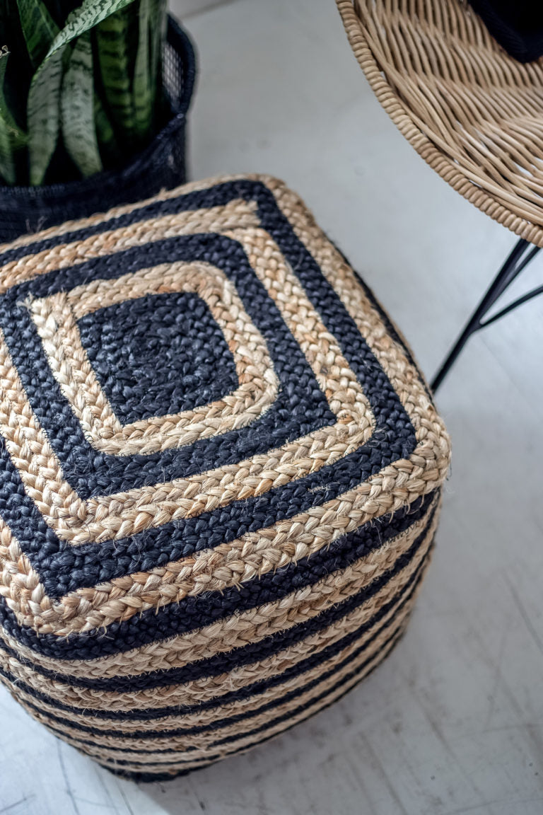 Style In Form Bohemian Jute Pouf