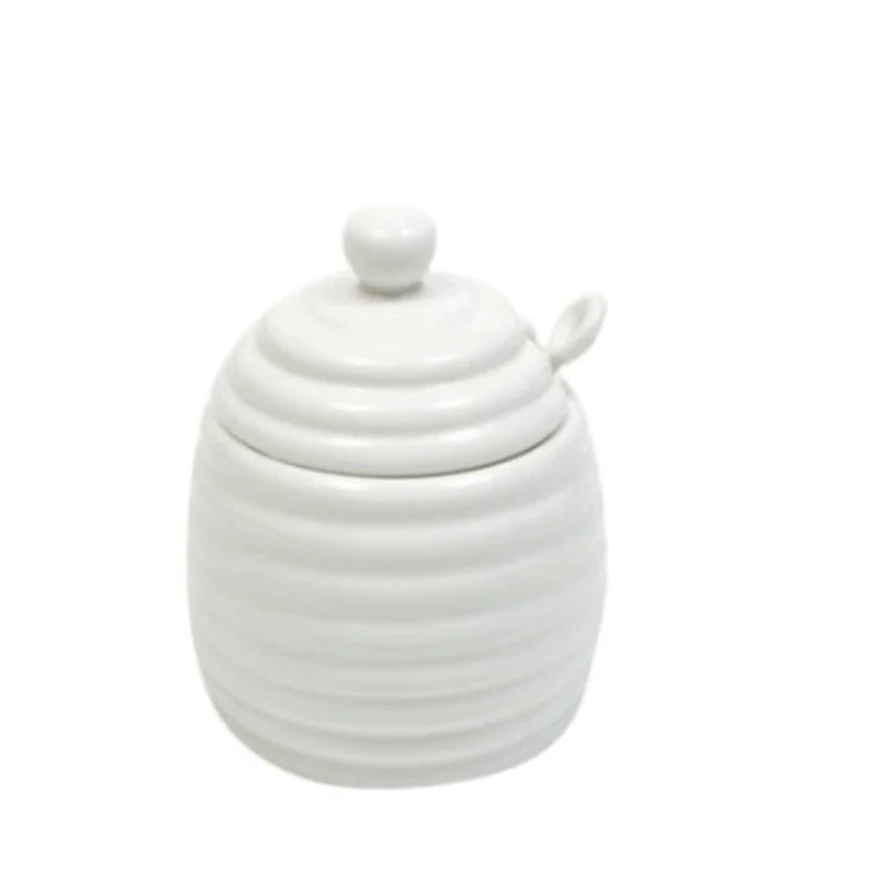 Maxwell & Williams White Basics Honey Pot with Spoon