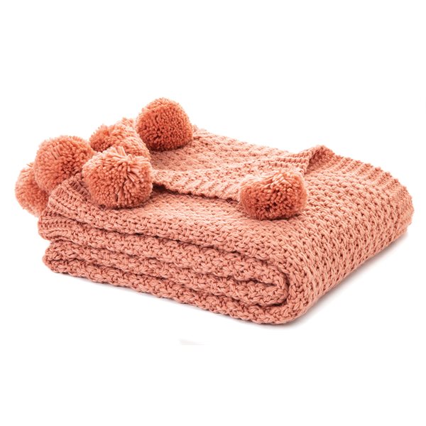 Brunelli Melon Coral Knit Throw