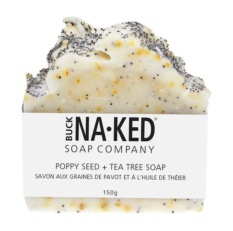 Buck Naked Poppy Seed & Tea Tree Soap