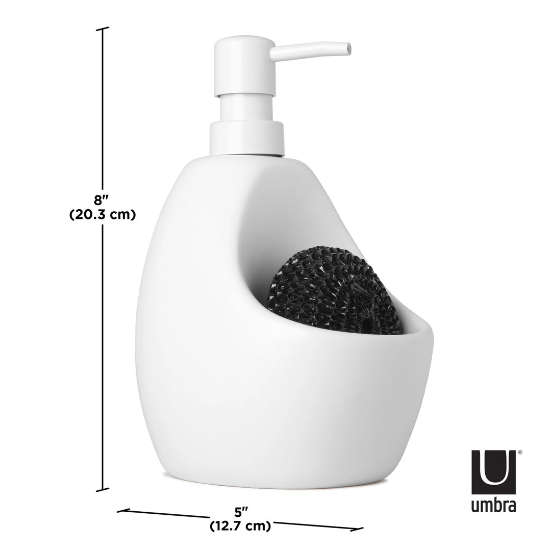 Umbra Joey Soap Pump And Scrubby - White