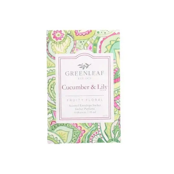 Greenleaf Cucumber & Lily Small Scented Sachet