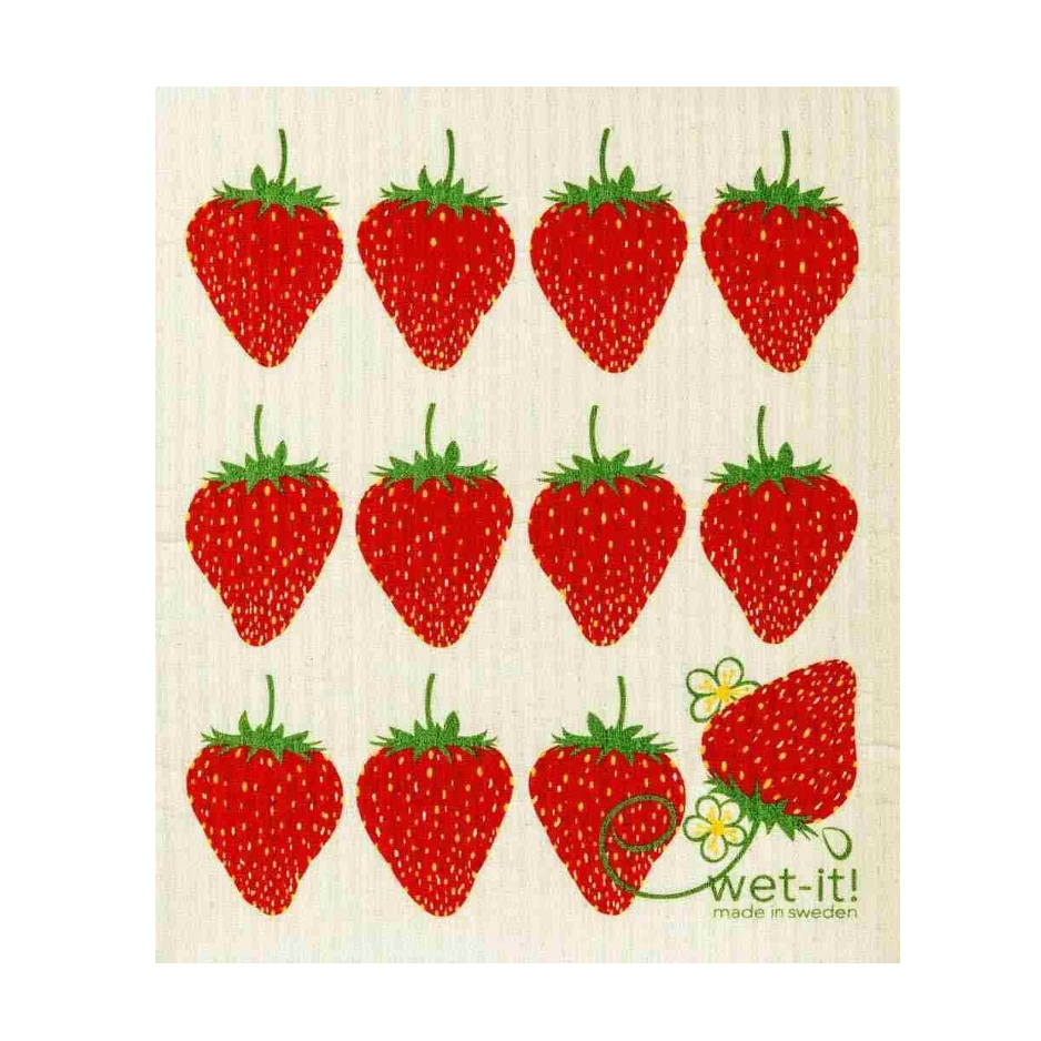 Swedish Dishcloth - Strawberries
