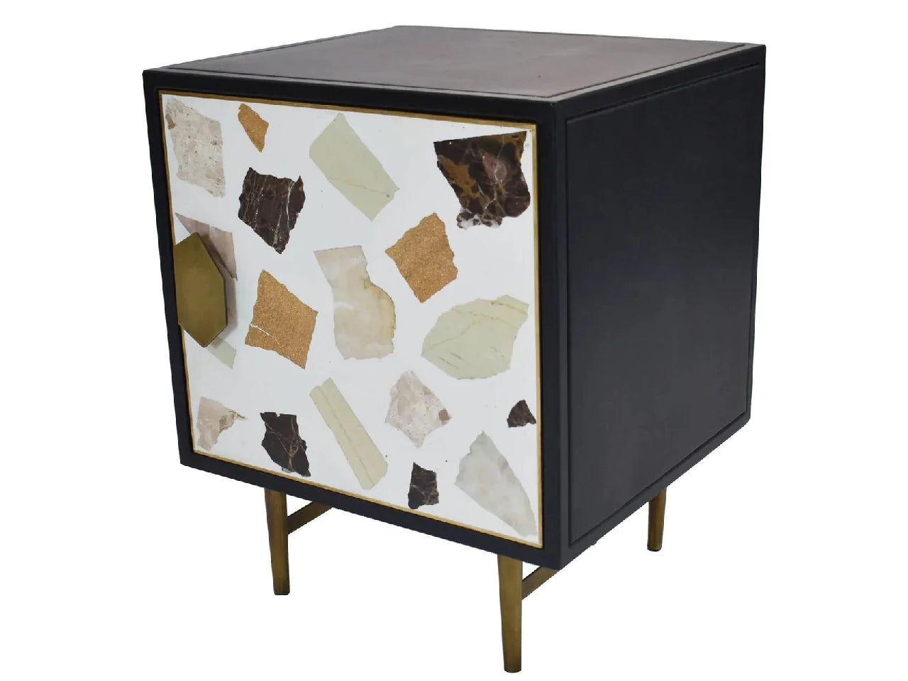 Terrazzo Nightstand - White Mosaic