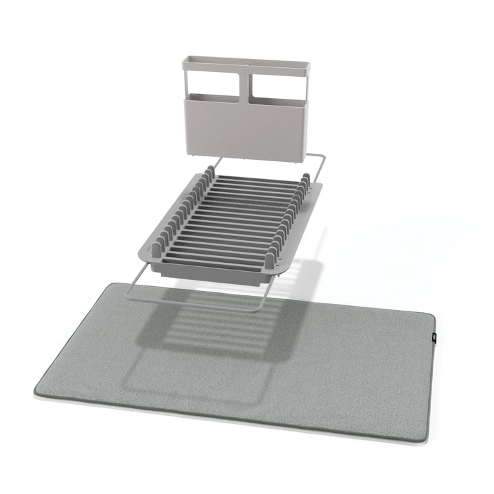 Umbra Udry Over The Sink Dish Rack With Dry Mat - Charcoal